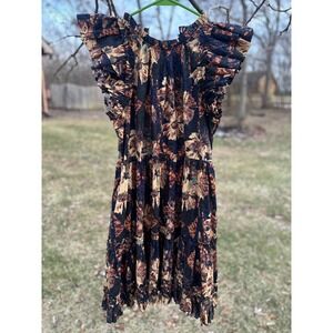 ULLA JOHNSON WOMENS JOAN DRESS | COTTON FLORAL DREDS WITH RUFFLES | 4